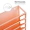 Mind Reader 5-Tier Vertical File Storage, Desktop Organizer, Wall Mount, Office, Plastic, Pink